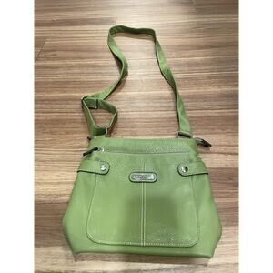 Stylish Rosetti Olive Green Purse with Blue Interior